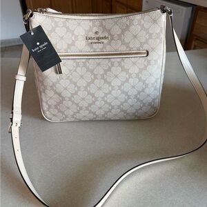 Kate Spade Flower Beige Crossbody Bag